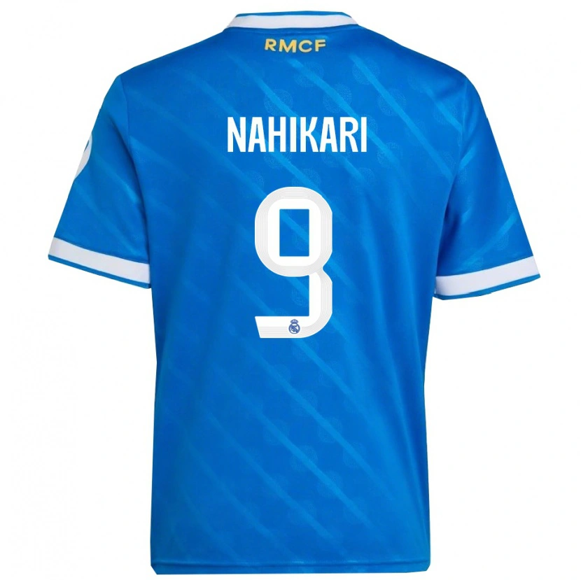 Danxen Dámské Nahikari Garcia #9 Modrá Bílá Třetí Hráčské Dresy 2025/26 Dres