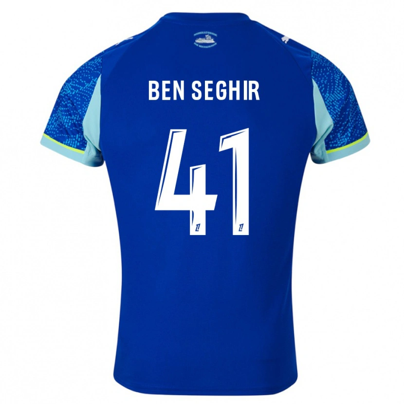 Danxen Dámské Salim Ben Seghir #41 Nebesky Modrá Bílá Třetí Hráčské Dresy 2025/26 Dres