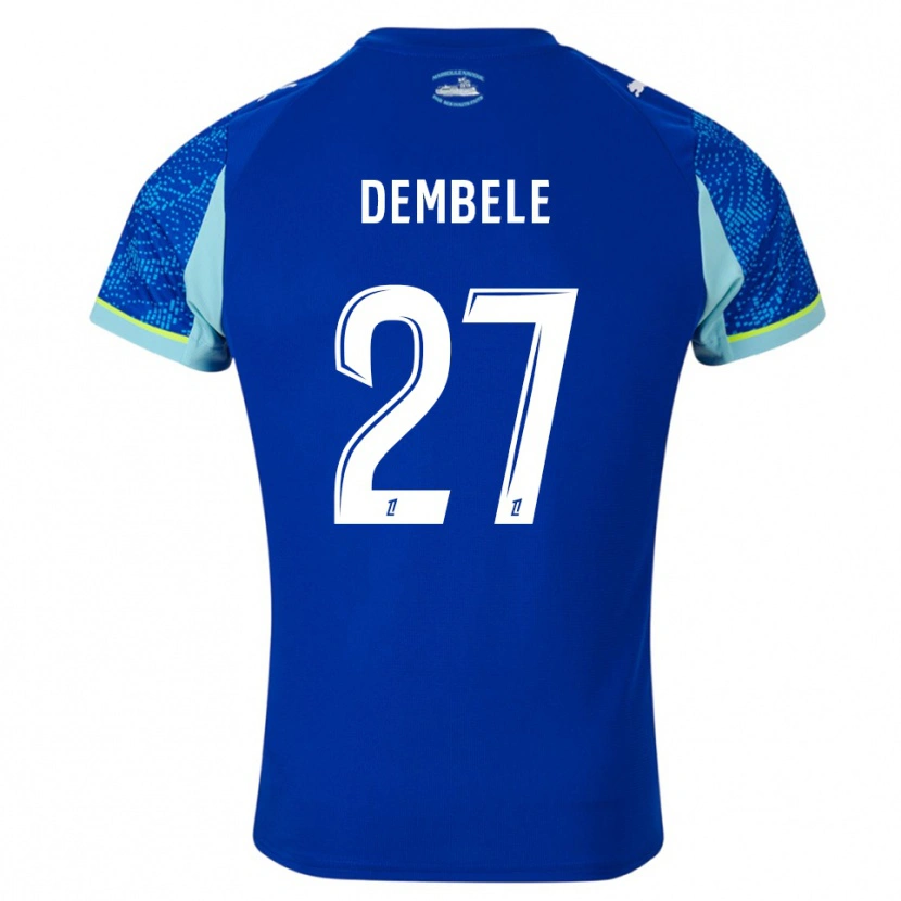 Danxen Dámské Coumba Dembélé #27 Nebesky Modrá Bílá Třetí Hráčské Dresy 2025/26 Dres