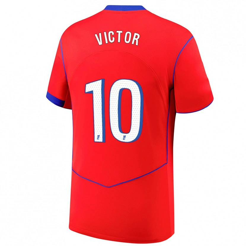 Danxen Dámské Ayrton Victor #10 Červená Modrá Bílá Třetí Hráčské Dresy 2025/26 Dres