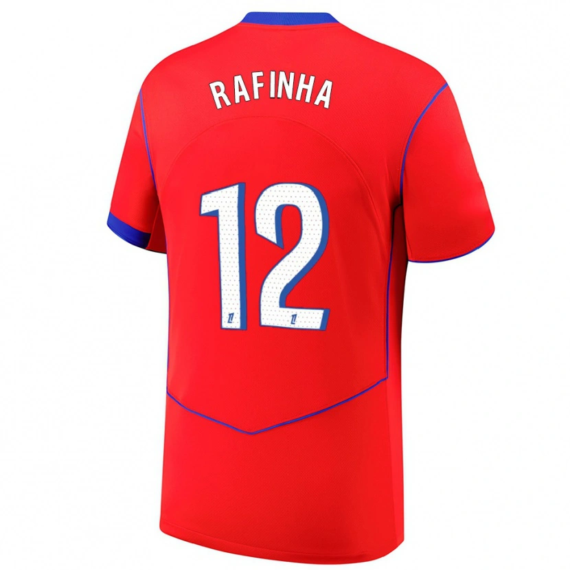 Danxen Dámské Rafinha #12 Červená Modrá Bílá Třetí Hráčské Dresy 2025/26 Dres