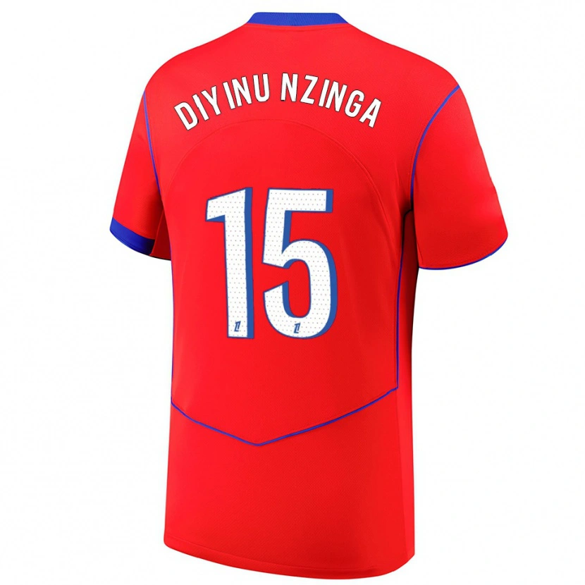 Danxen Dámské Vainqueur Diyinu Nzinga #15 Červená Modrá Bílá Třetí Hráčské Dresy 2025/26 Dres