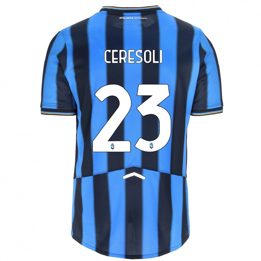 Danxen Dětské Andrea Ceresoli #23 Nebesky Modrá Černá Domů Hráčské Dresy 2025/26 Dres