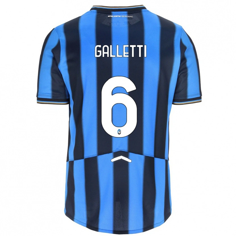 Danxen Dětské Elia Galletti #6 Nebesky Modrá Černá Domů Hráčské Dresy 2025/26 Dres
