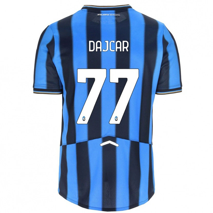 Danxen Dětské Matevz Dajcar #77 Nebesky Modrá Černá Domů Hráčské Dresy 2025/26 Dres