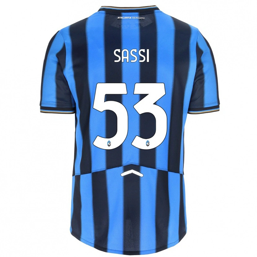 Danxen Dětské Jacopo Sassi #53 Nebesky Modrá Černá Domů Hráčské Dresy 2025/26 Dres