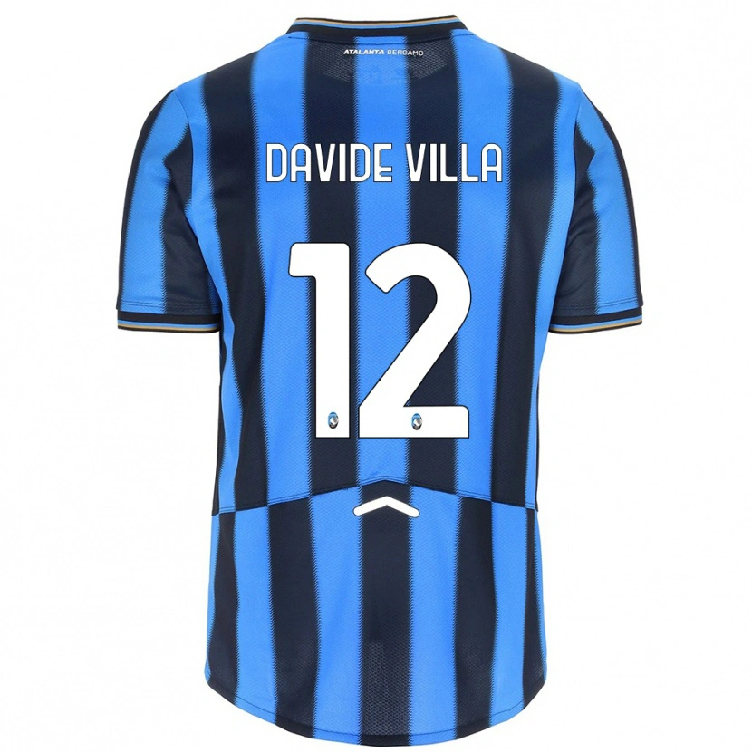 Danxen Dětské Matteo Davide Villa #12 Nebesky Modrá Černá Domů Hráčské Dresy 2025/26 Dres