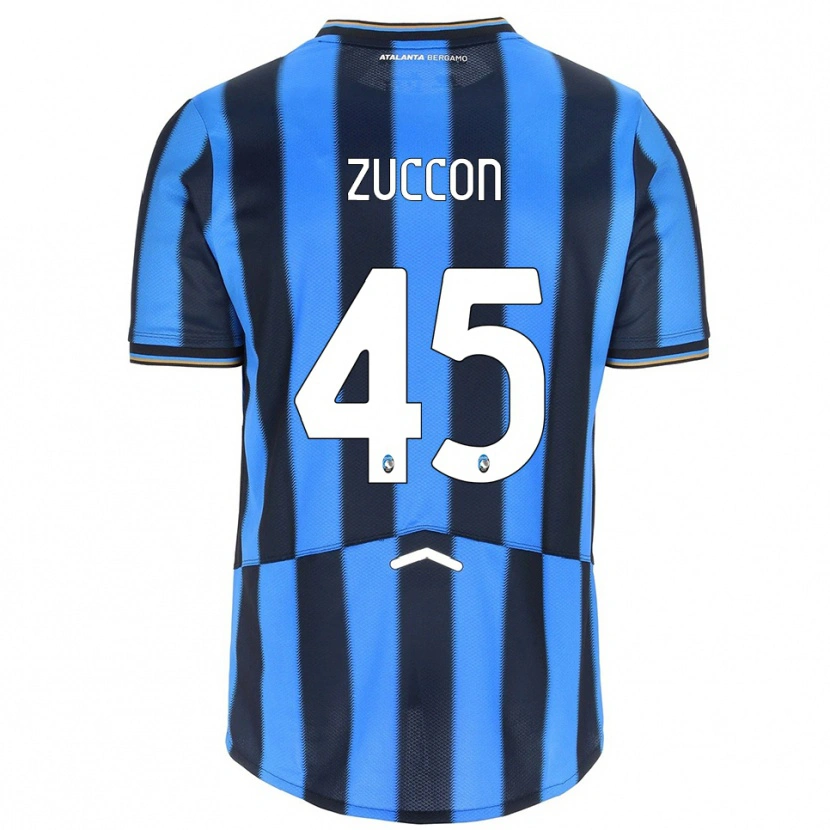 Danxen Dětské Federico Zuccon #45 Nebesky Modrá Černá Domů Hráčské Dresy 2025/26 Dres