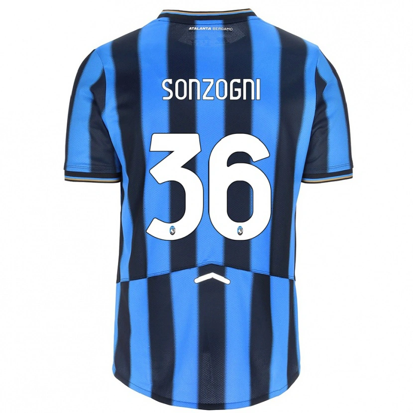Danxen Dětské Mattia Sonzogni #36 Nebesky Modrá Černá Domů Hráčské Dresy 2025/26 Dres