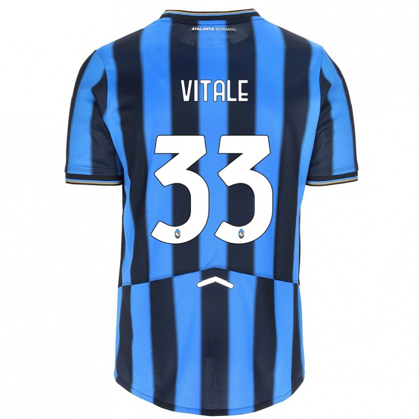 Danxen Dětské Francesca Vitale #33 Nebesky Modrá Černá Domů Hráčské Dresy 2025/26 Dres