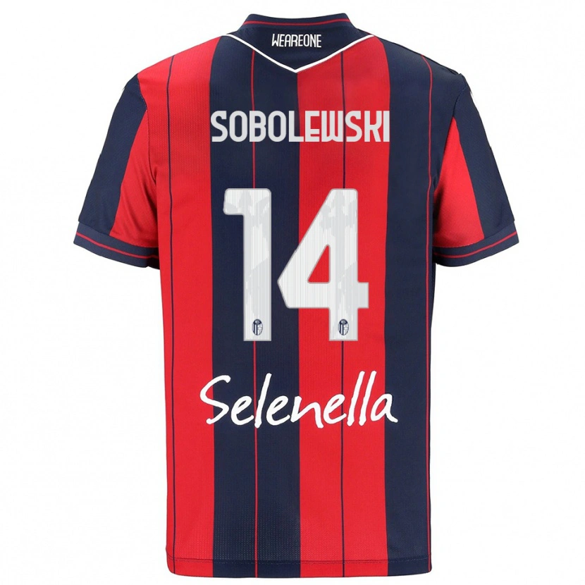 Danxen Dětské Konrad Sobolewski #14 Červená Námořnická Modř Domů Hráčské Dresy 2025/26 Dres