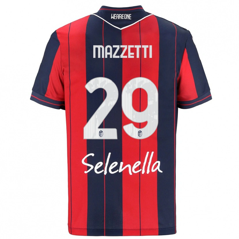 Danxen Dětské Gabriele Mazzetti #29 Červená Námořnická Modř Domů Hráčské Dresy 2025/26 Dres