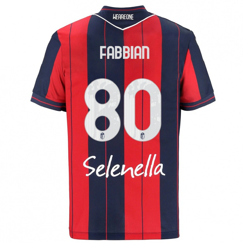 Danxen Dětské Giovanni Fabbian #80 Červená Námořnická Modř Domů Hráčské Dresy 2025/26 Dres