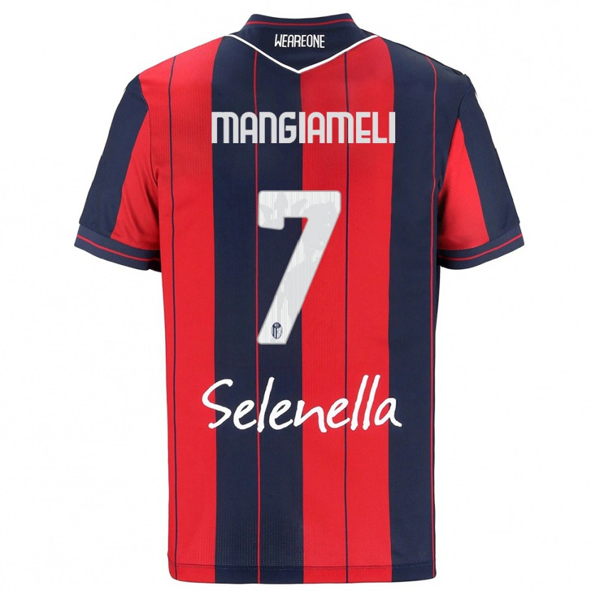 Danxen Dětské Federico Mangiameli #7 Červená Námořnická Modř Domů Hráčské Dresy 2025/26 Dres