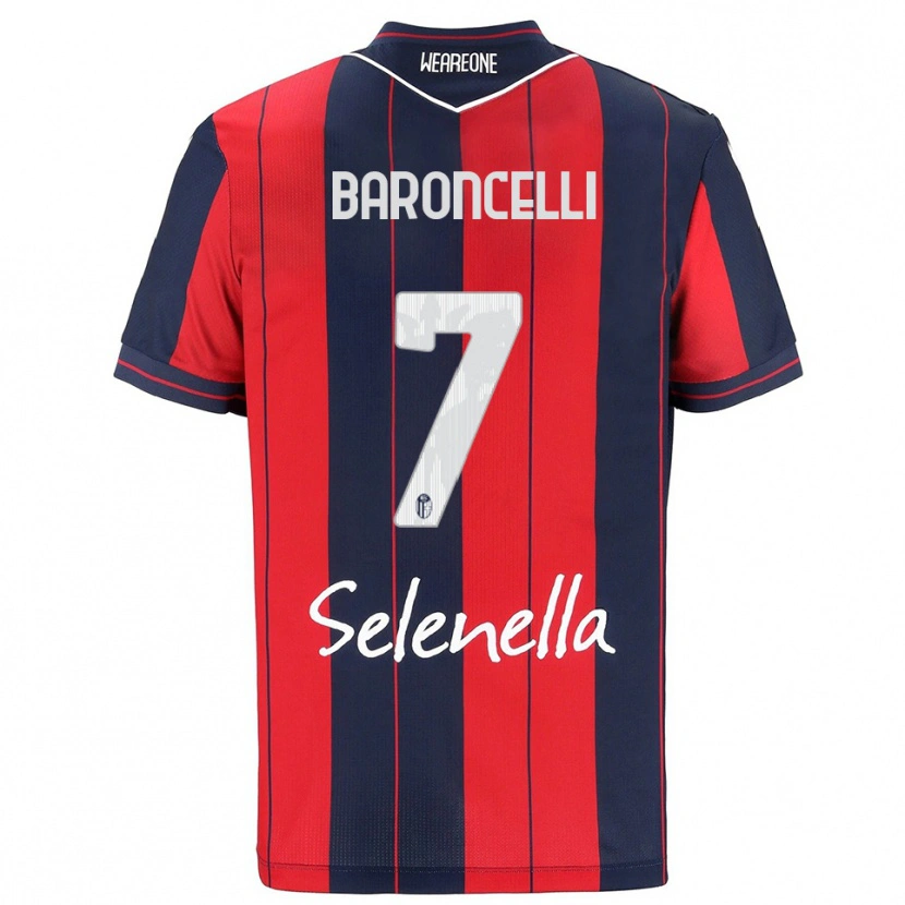 Danxen Dětské Giulio Baroncelli #7 Červená Námořnická Modř Domů Hráčské Dresy 2025/26 Dres