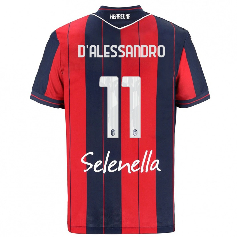 Danxen Dětské Giuliano D'alessandro #11 Červená Námořnická Modř Domů Hráčské Dresy 2025/26 Dres