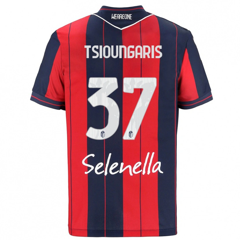 Danxen Dětské Theodoros Tsioungaris #37 Červená Námořnická Modř Domů Hráčské Dresy 2025/26 Dres