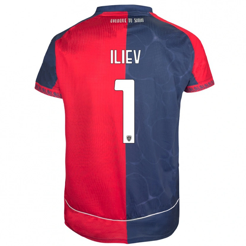 Danxen Dětské Velizar-Iliya Iliev #1 Červená Námořnická Modř Domů Hráčské Dresy 2025/26 Dres
