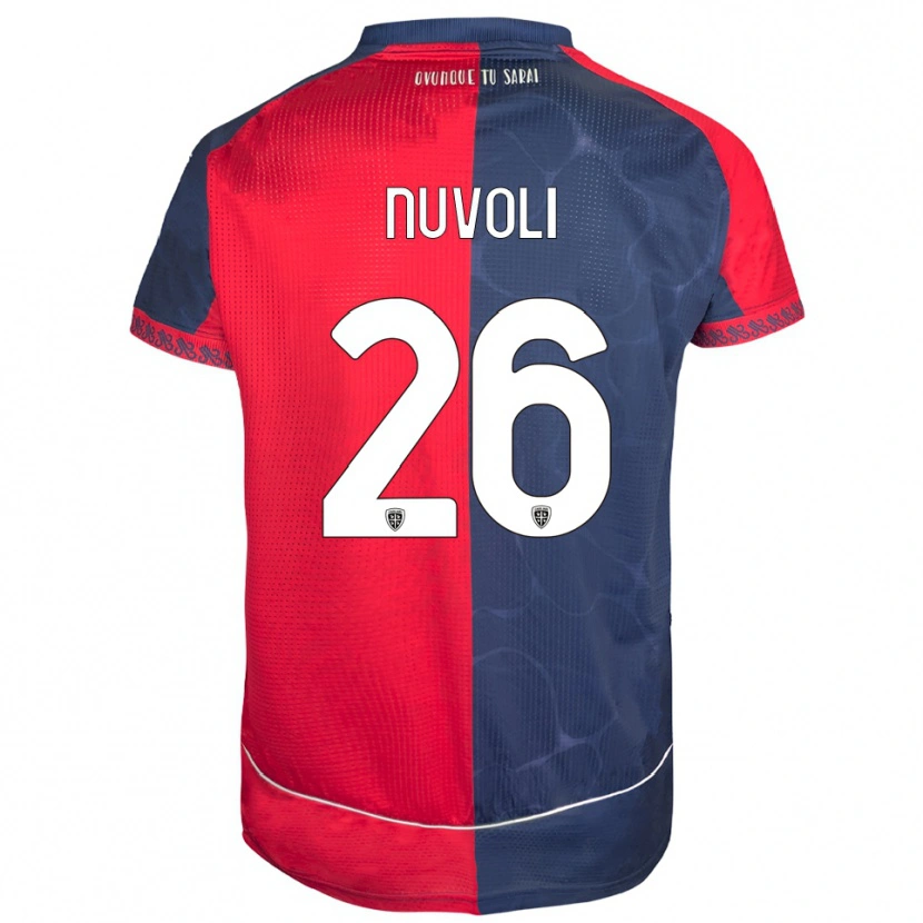 Danxen Dětské Matteo Nuvoli #26 Červená Námořnická Modř Domů Hráčské Dresy 2025/26 Dres