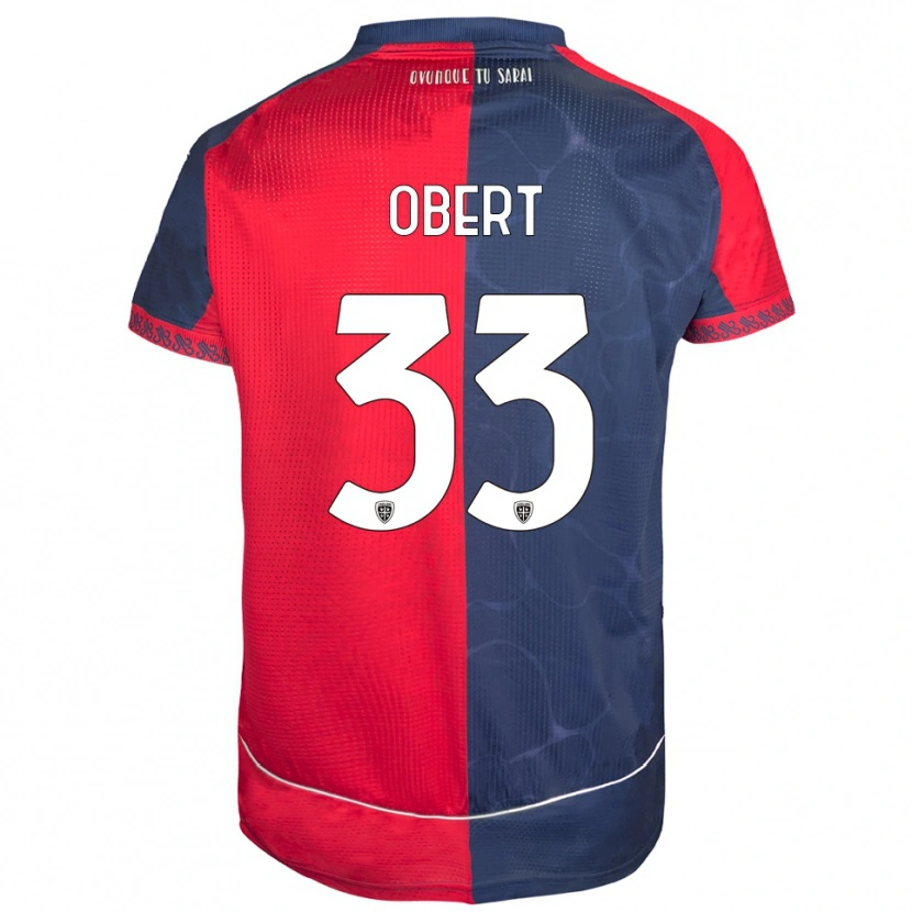 Danxen Dětské Adam Obert #33 Červená Námořnická Modř Domů Hráčské Dresy 2025/26 Dres