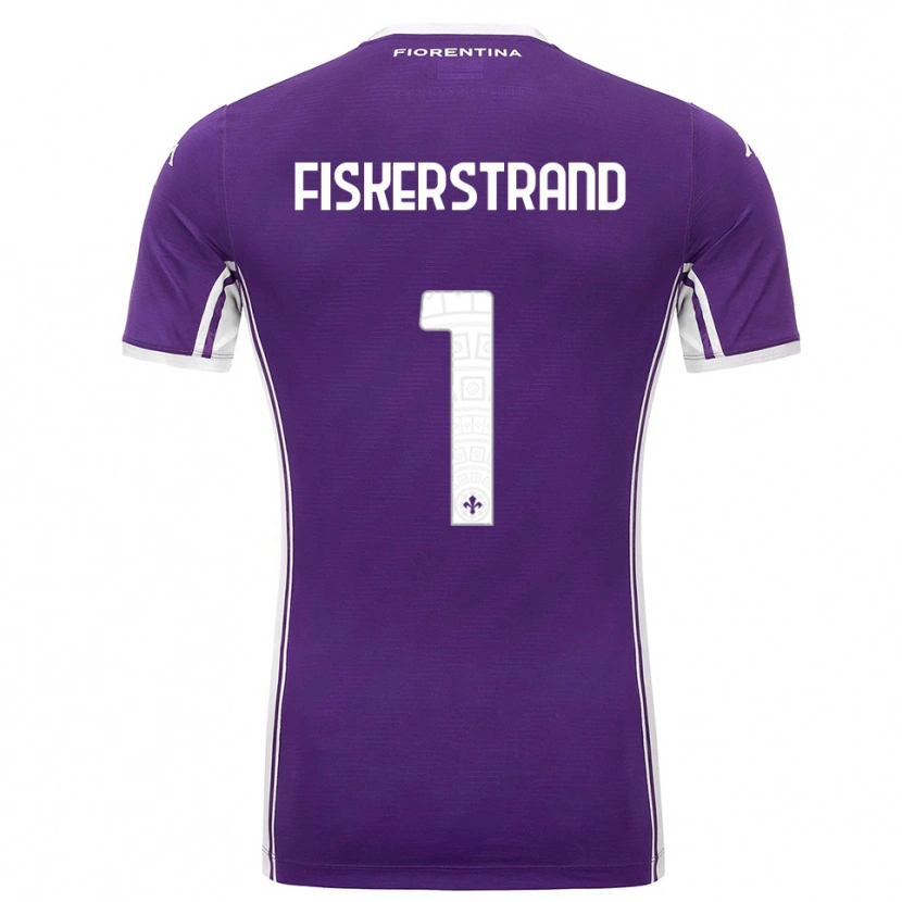 Danxen Dětské Cecilie Fiskerstrand #1 Fialová Bílá Domů Hráčské Dresy 2025/26 Dres