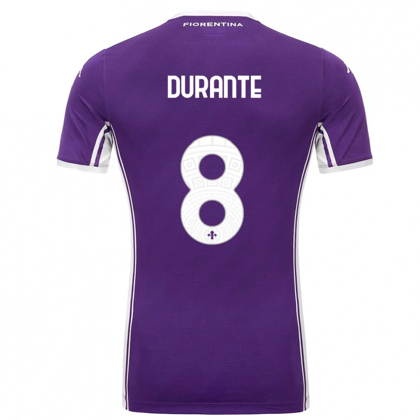 Danxen Dětské Nicholas Durante #8 Fialová Bílá Domů Hráčské Dresy 2025/26 Dres