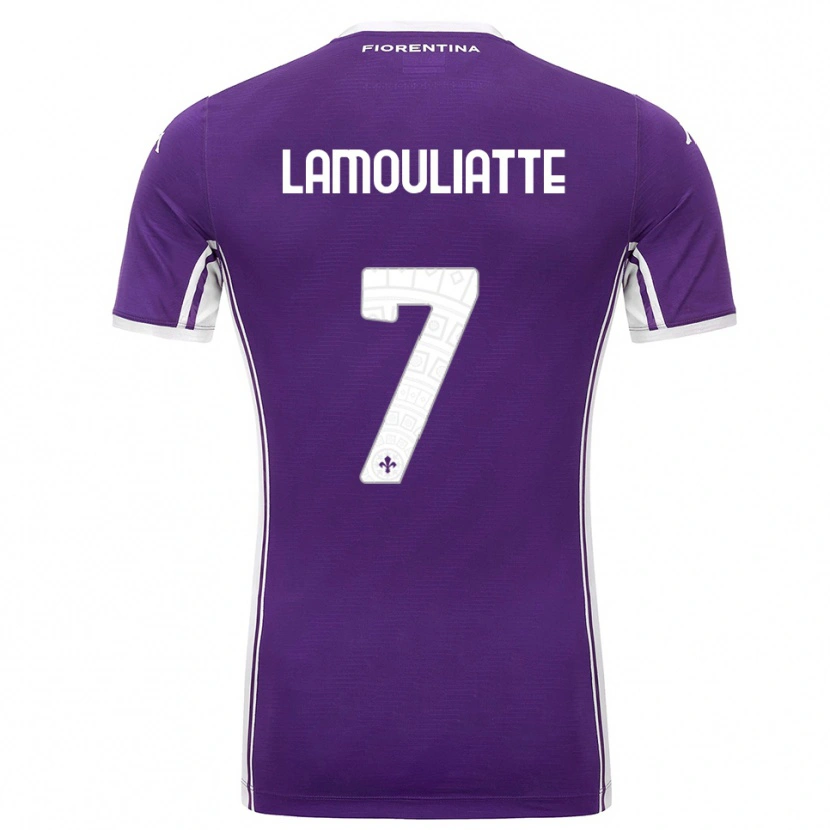 Danxen Dětské Hugo Lamouliatte #7 Fialová Bílá Domů Hráčské Dresy 2025/26 Dres