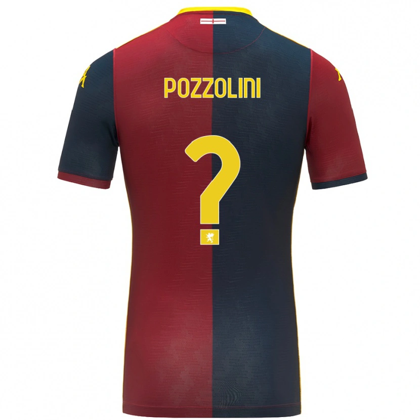 Danxen Dětské Andrea Pozzolini #0 Červená Královská Modř Domů Hráčské Dresy 2025/26 Dres