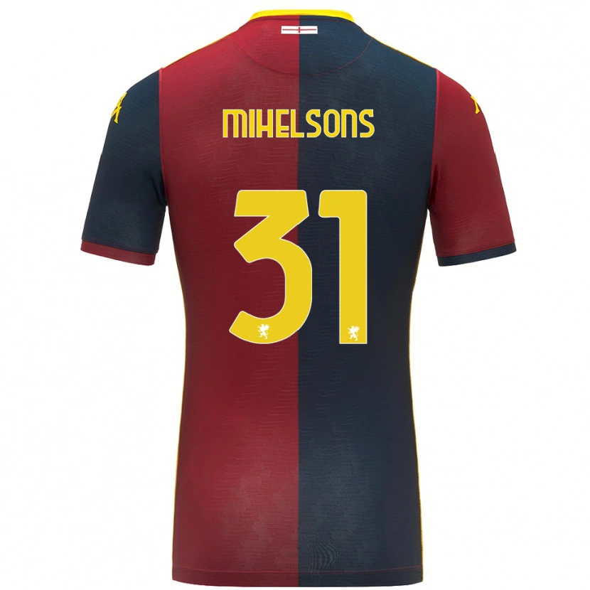 Danxen Dětské Rendijs Mihelsons #31 Červená Královská Modř Domů Hráčské Dresy 2025/26 Dres