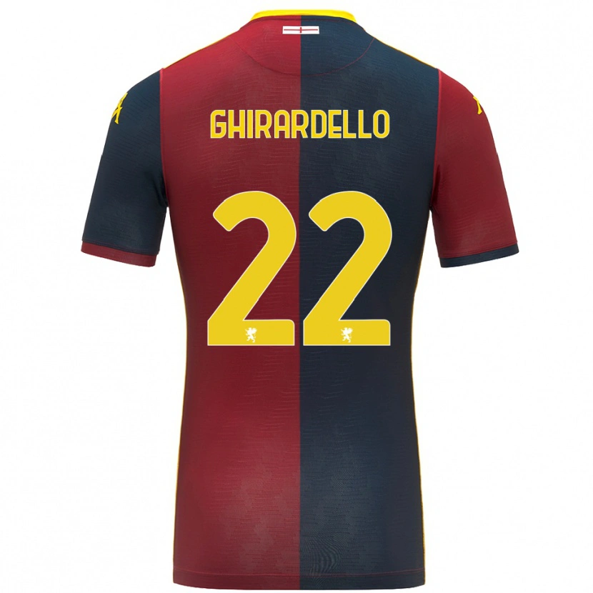 Danxen Dětské Tommaso Ghirardello #22 Červená Královská Modř Domů Hráčské Dresy 2025/26 Dres