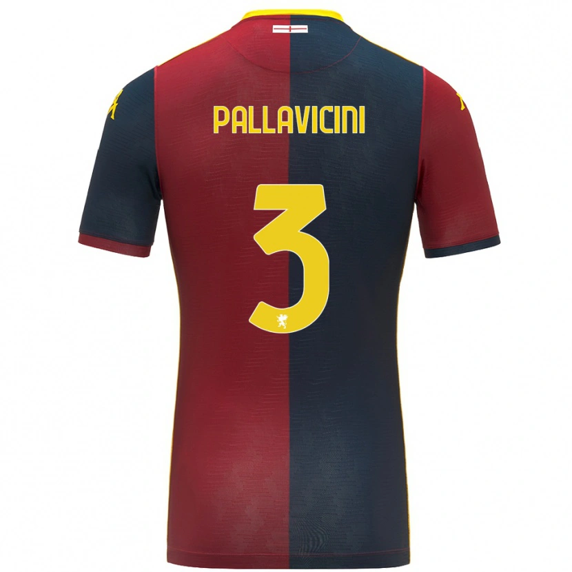 Danxen Dětské Matteo Pallavicini #3 Červená Královská Modř Domů Hráčské Dresy 2025/26 Dres
