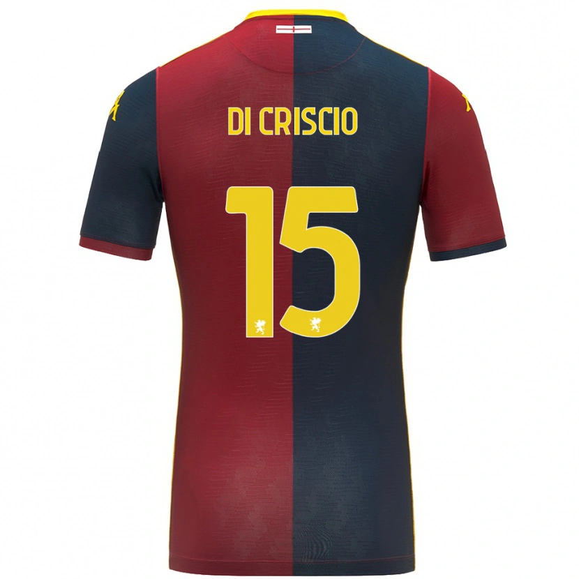 Danxen Dětské Federica Di Criscio #15 Červená Královská Modř Domů Hráčské Dresy 2025/26 Dres
