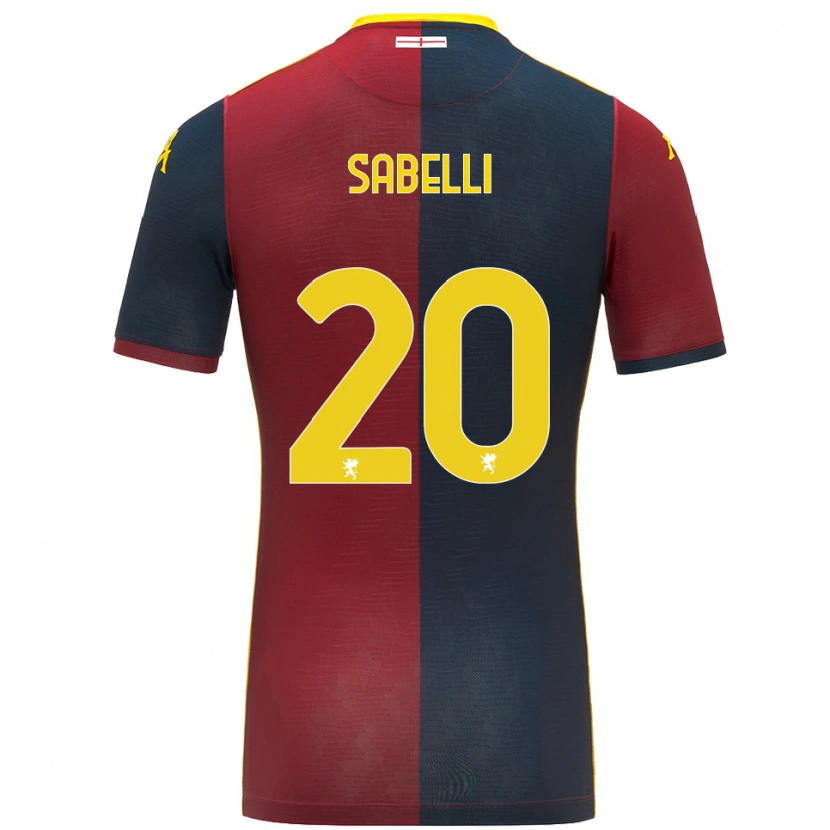 Danxen Dětské Stefano Sabelli #20 Červená Královská Modř Domů Hráčské Dresy 2025/26 Dres