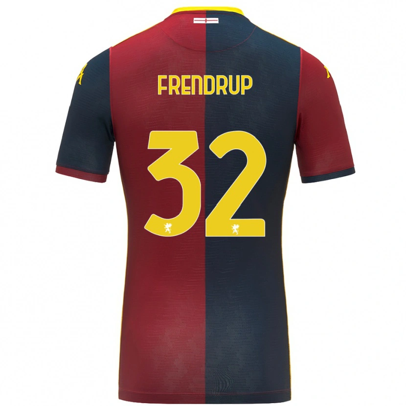 Danxen Dětské Morten Frendrup #32 Červená Královská Modř Domů Hráčské Dresy 2025/26 Dres