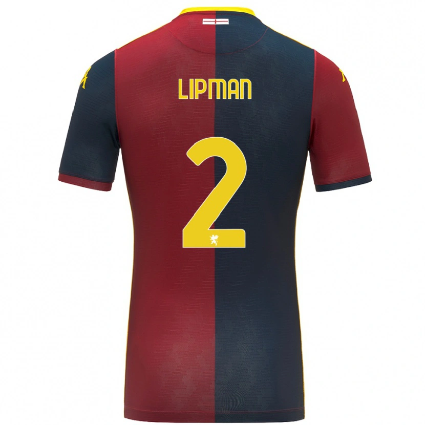 Danxen Dětské Emma Lipman #2 Červená Královská Modř Domů Hráčské Dresy 2025/26 Dres