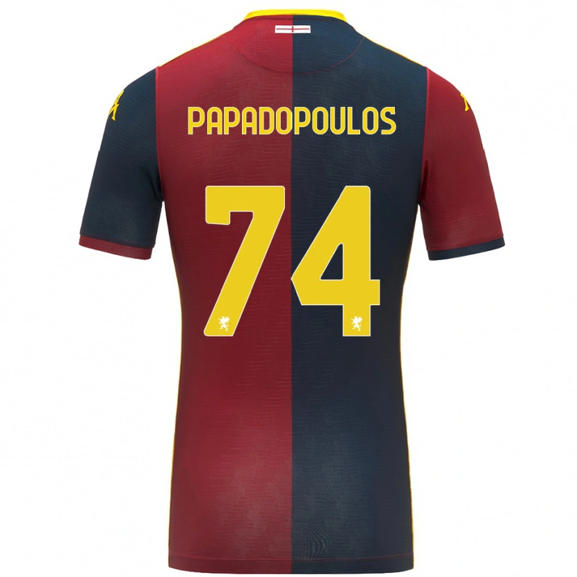 Danxen Dětské Christos Papadopoulos #74 Červená Královská Modř Domů Hráčské Dresy 2025/26 Dres