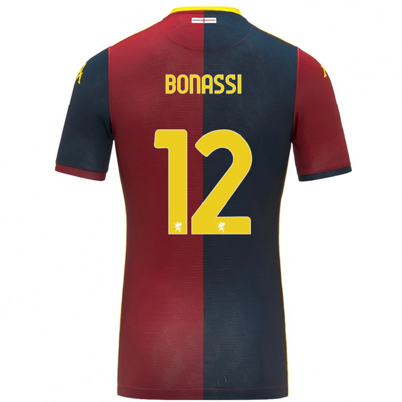 Danxen Dětské Lorenzo Bonassi #12 Červená Královská Modř Domů Hráčské Dresy 2025/26 Dres