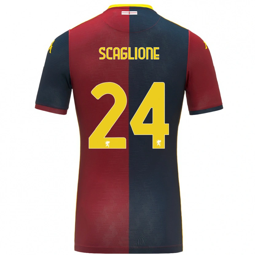 Danxen Dětské Roberto Scaglione #24 Červená Královská Modř Domů Hráčské Dresy 2025/26 Dres