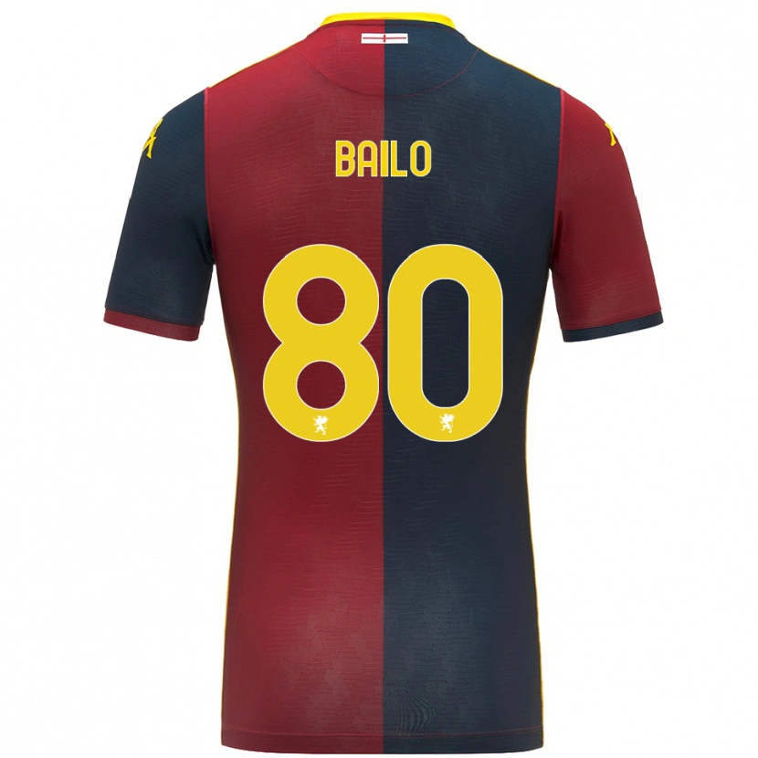 Danxen Dětské Giorgio Bailo #80 Červená Královská Modř Domů Hráčské Dresy 2025/26 Dres