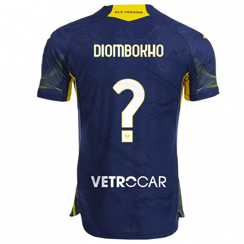 Danxen Dětské Sadibou Diombokho #0 Námořnická Modř Žlutá Domů Hráčské Dresy 2025/26 Dres