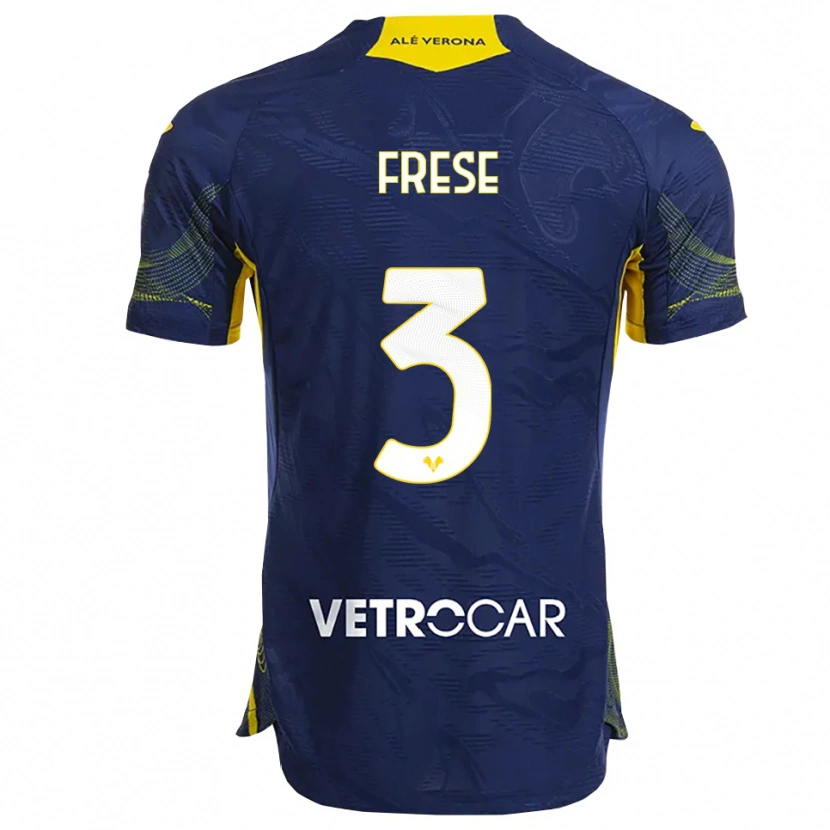 Danxen Dětské Martin Frese #3 Námořnická Modř Žlutá Domů Hráčské Dresy 2025/26 Dres
