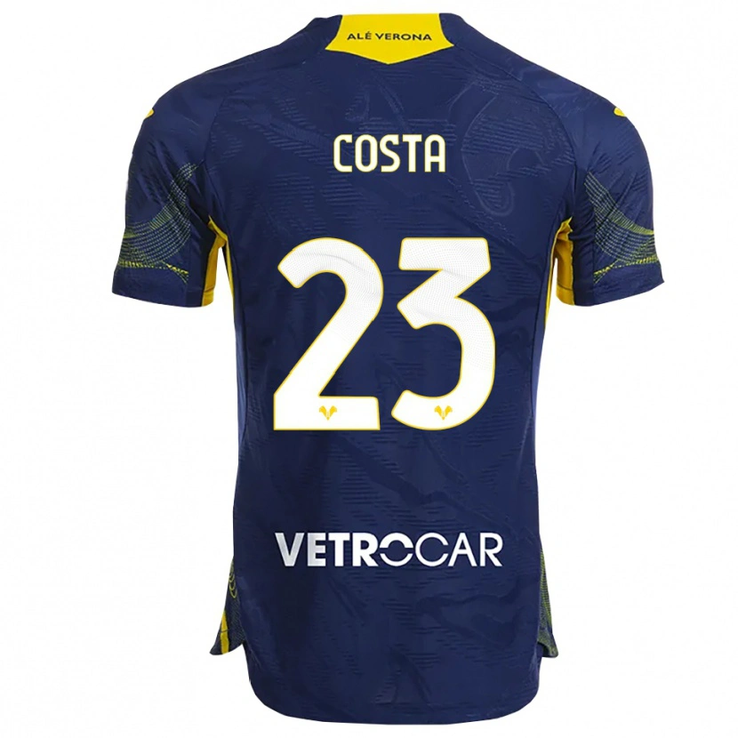Danxen Dětské Nicole Costa #23 Námořnická Modř Žlutá Domů Hráčské Dresy 2025/26 Dres