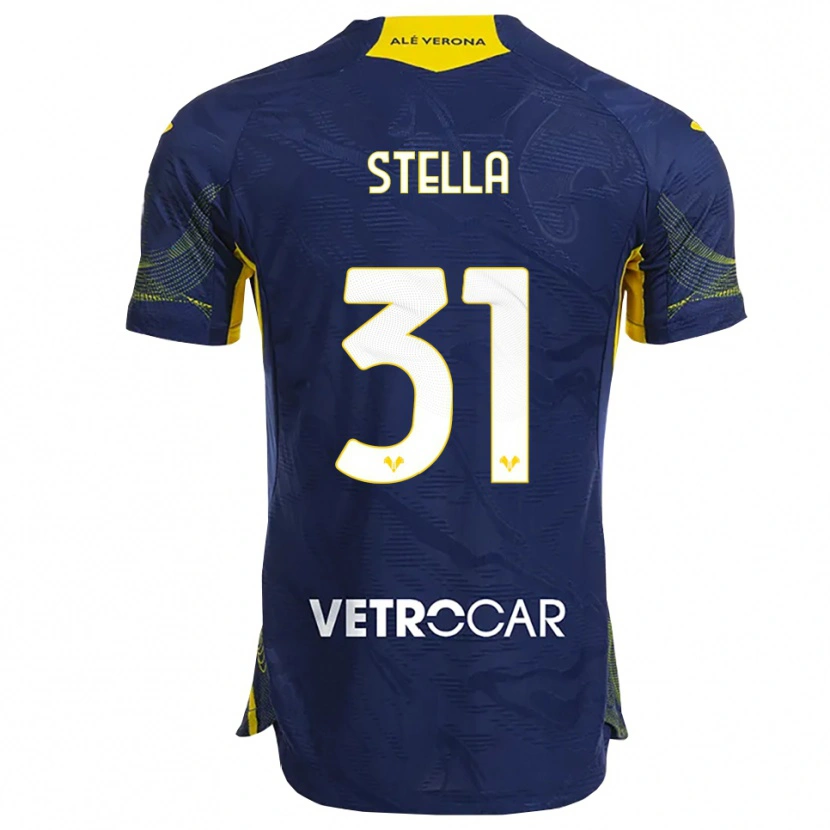Danxen Dětské Kevin Stella #31 Námořnická Modř Žlutá Domů Hráčské Dresy 2025/26 Dres