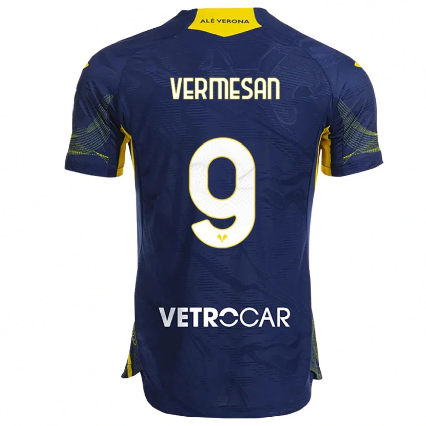 Danxen Dětské Ioan Vermeșan #9 Námořnická Modř Žlutá Domů Hráčské Dresy 2025/26 Dres