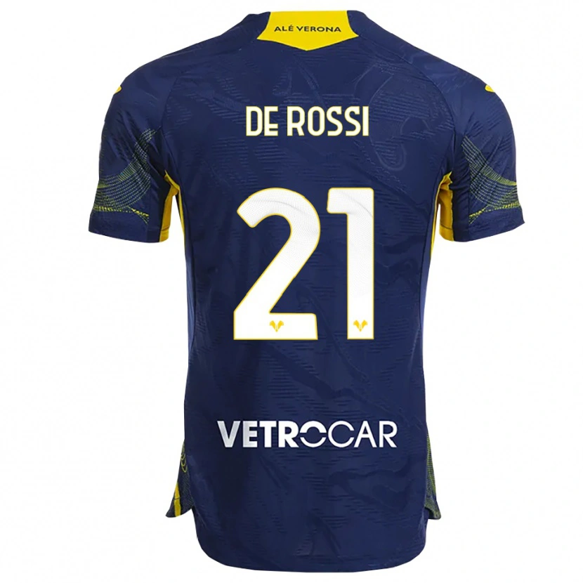 Danxen Dětské Michele De Rossi #21 Námořnická Modř Žlutá Domů Hráčské Dresy 2025/26 Dres