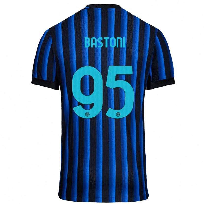Danxen Dětské Alessandro Bastoni #95 Černá Modrá Domů Hráčské Dresy 2025/26 Dres