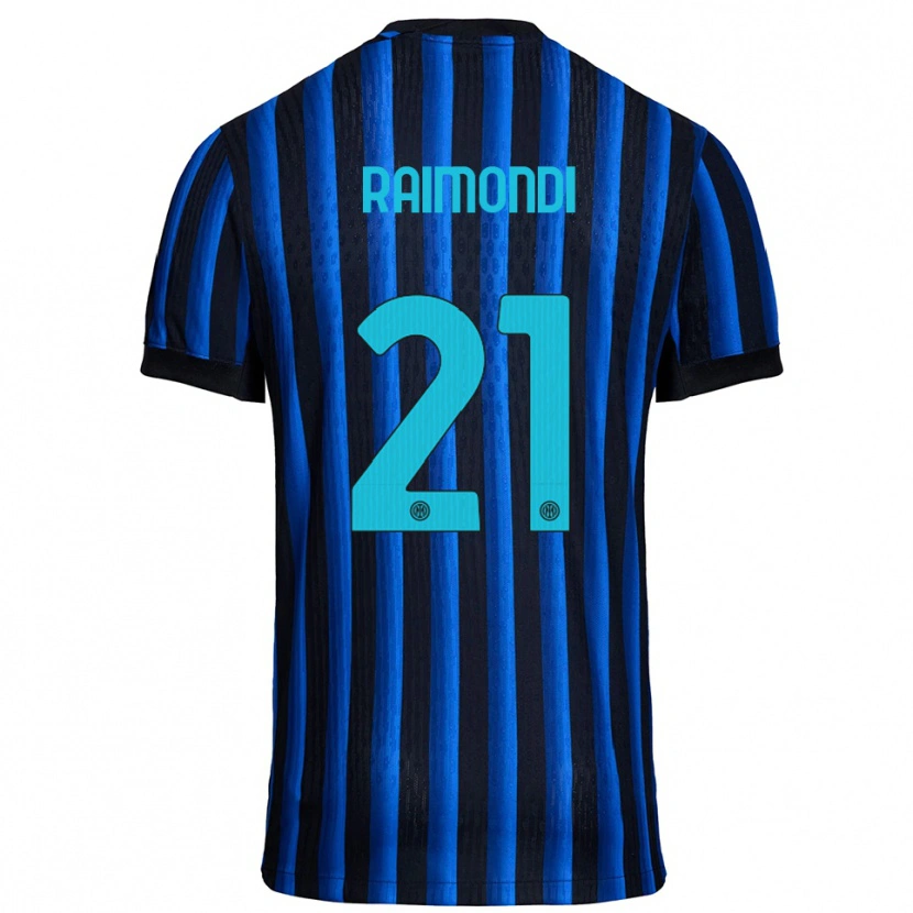 Danxen Dětské Paolo Raimondi #21 Černá Modrá Domů Hráčské Dresy 2025/26 Dres