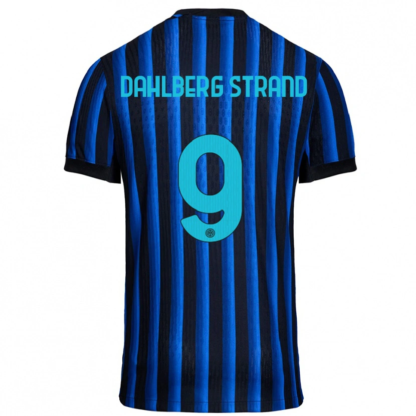 Danxen Dětské Jonas Dahlberg Strand #9 Černá Modrá Domů Hráčské Dresy 2025/26 Dres