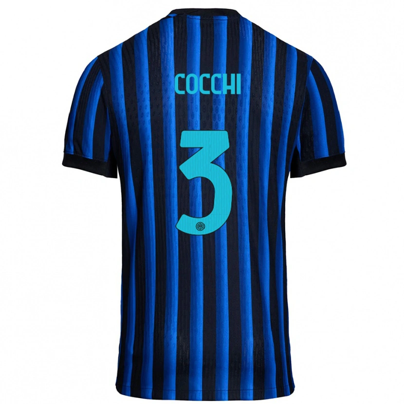 Danxen Dětské Matteo Cocchi #3 Černá Modrá Domů Hráčské Dresy 2025/26 Dres