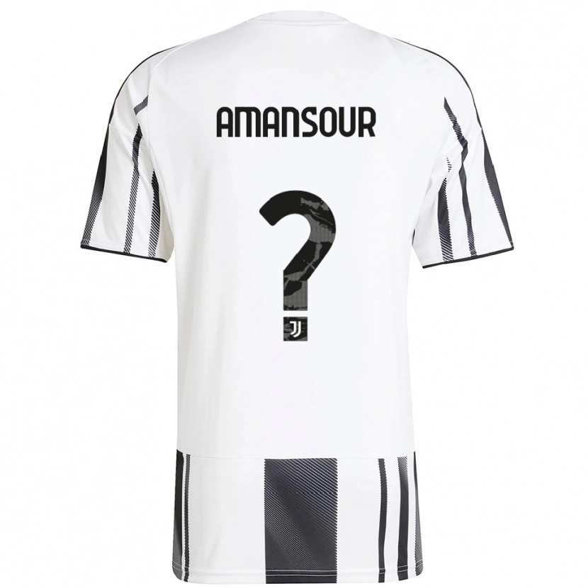 Danxen Dětské Adam Amansour #0 Bílá Černá Domů Hráčské Dresy 2025/26 Dres